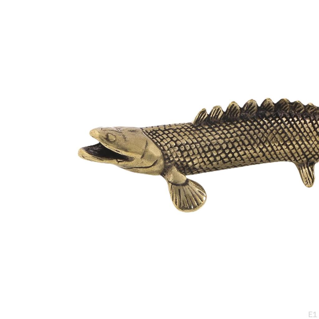 Statua Krokodyla Smoka Mosiężna Figurka Miniaturowa Solidna Rzeźba Zwierzęca Design Retro do Pokoju Biurko
