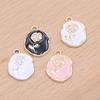 10Pcs Gold Plated Enamel Rose Flower Charm Pendant For Jewelry Making Bracelet Necklace Diy Earrings Accessories Craft