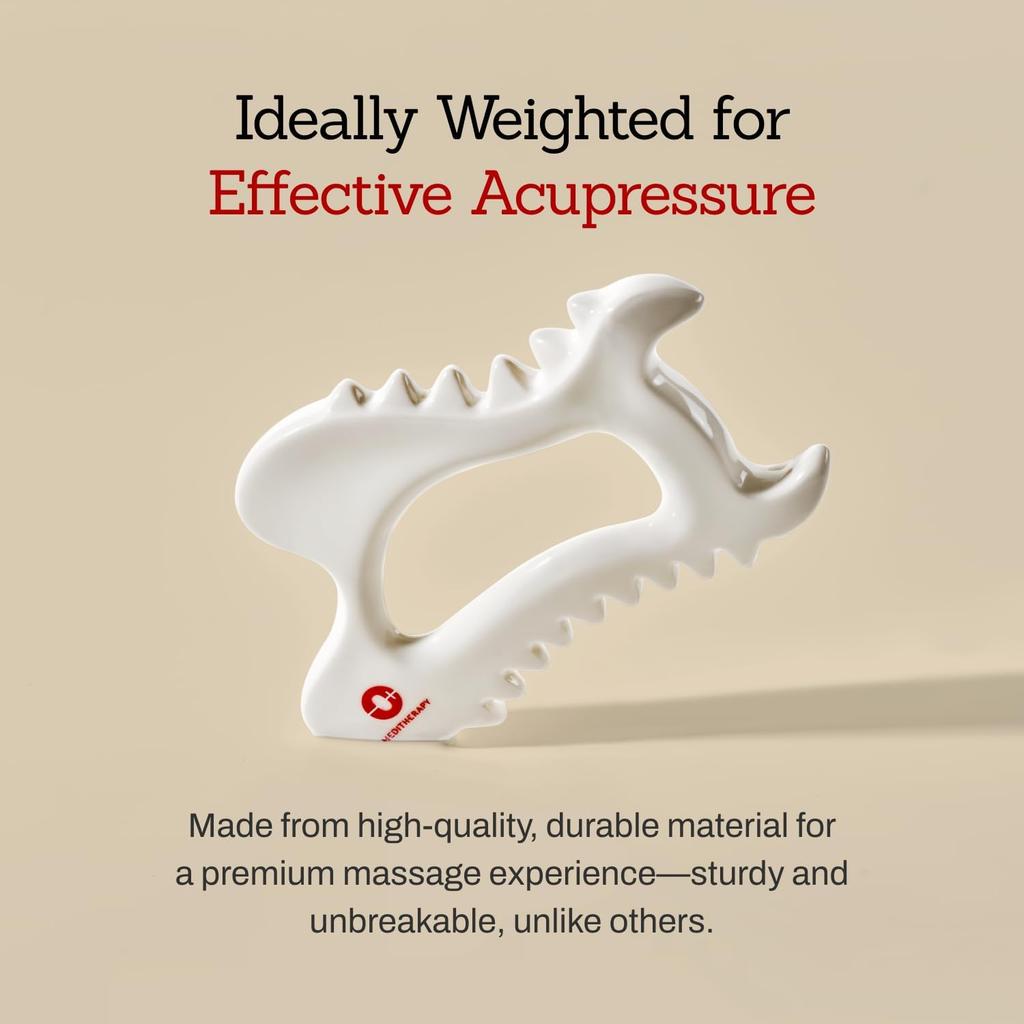 MEDITHERAPY LIF-me Guasha,Ceramic Gua Sha,Face Massage Tool, Facial Guasha, Guasha Board, Face Lift, Muscle Relief