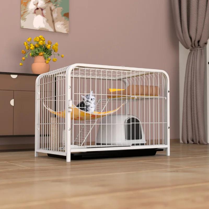 Кошачья клетка вилла трехэтажный двухслойный кошачий домик домашняя кошачья лазалка большой домашний питомец
