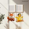 Self-adhesive Cartoon Animals Flowers Butterflies Switch Wall Stickers Puppy Kitten for Bedroom Living Room Home Decor