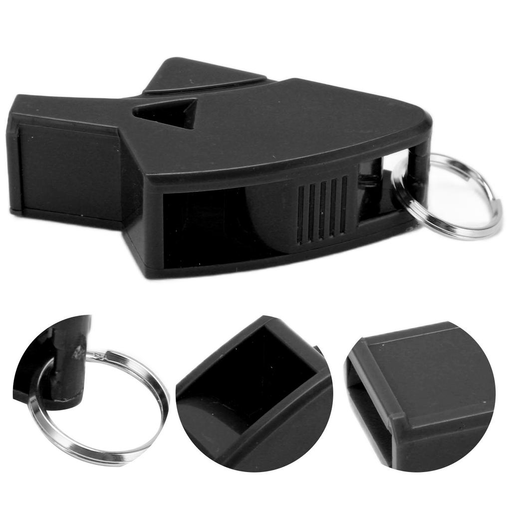 Referee Dolphin Whistle Sturdy Durable Resounding Crisp Portable Sound Whistle for CompetitionsBlack