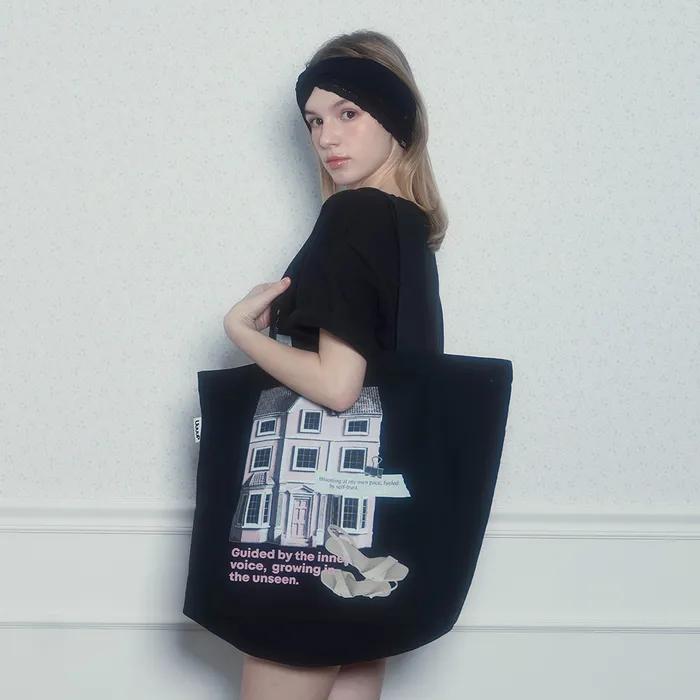 Dolls House Eco Bag - Black