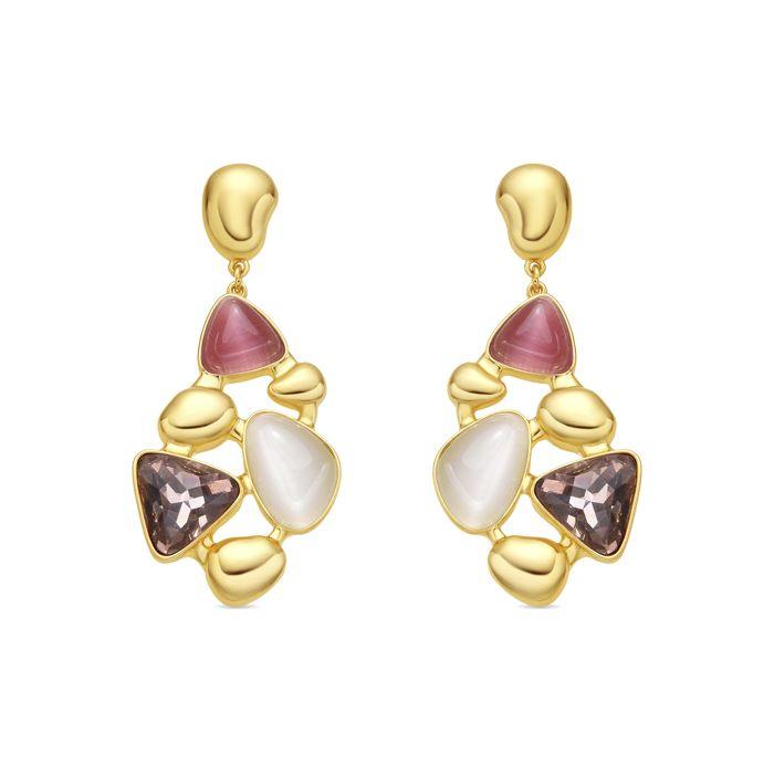 Luxenter Naxmo Boucles D'oreilles Finition En or 18 Carats