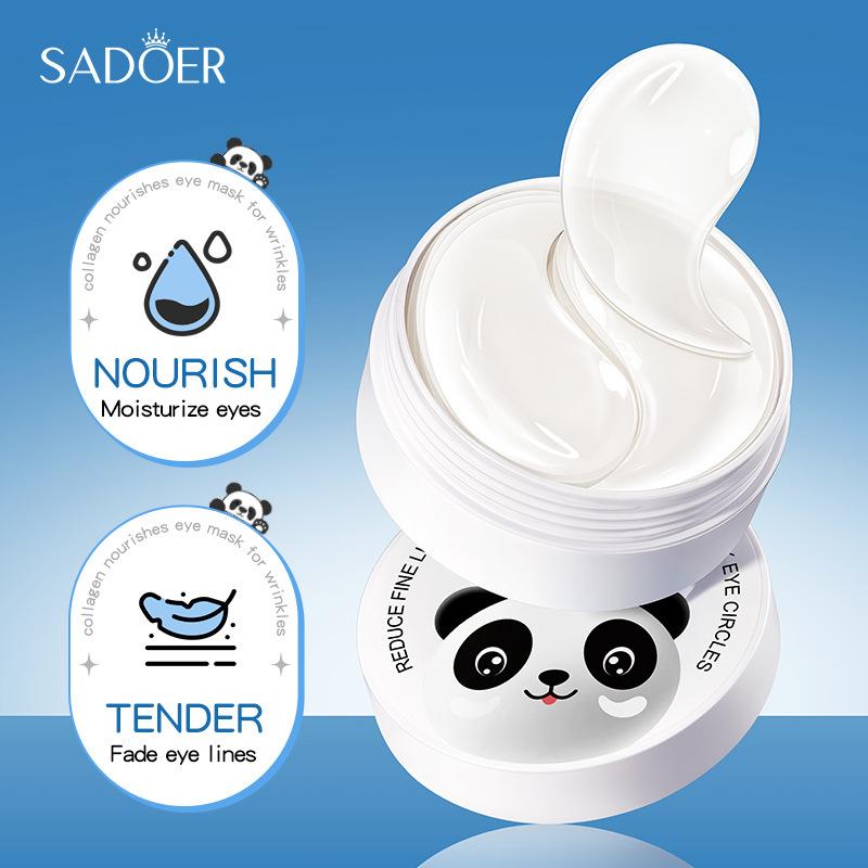 60pcs SADOER Crystal Collagen Eye Mask Anti Dark Circles Remove Eyes Bags Firming Moisturizing Eye Patches Beauty Eyes Skin Care