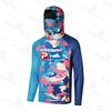 Ozean Angelshirt Sonnenschutz Anzug Langarm Anti-Ultraviolett Maske Mit Kapuze Upf 50+