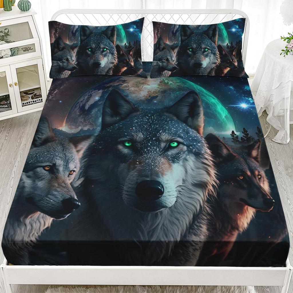 Animal Pattern Mattress Three-Piece Digital Printing Bedding Set, Mattress Three-Piece Set For Children And Adults