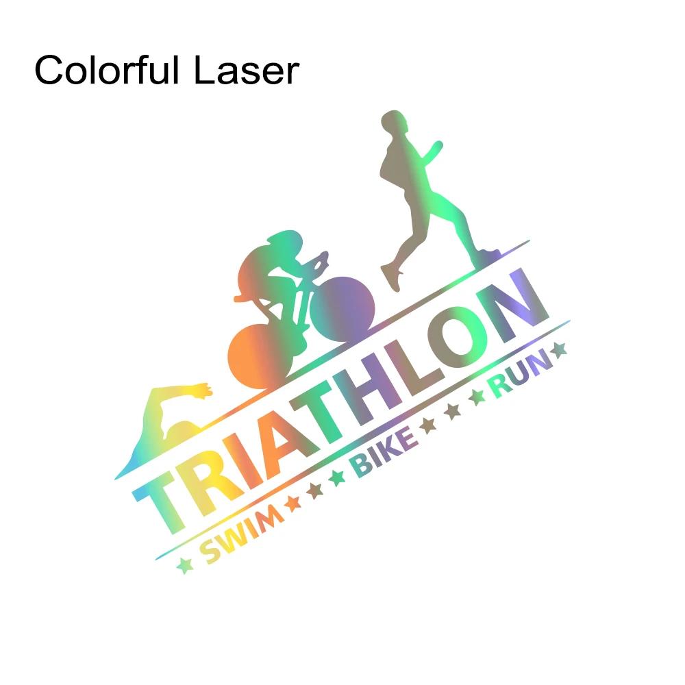 Autolepka Triathlon Plavání Kolo Běh Sportovec Sport Kufr Vinylová Samolepka Motocykly Auto DIY Vnější Dekorace Samolepka Příslušenství