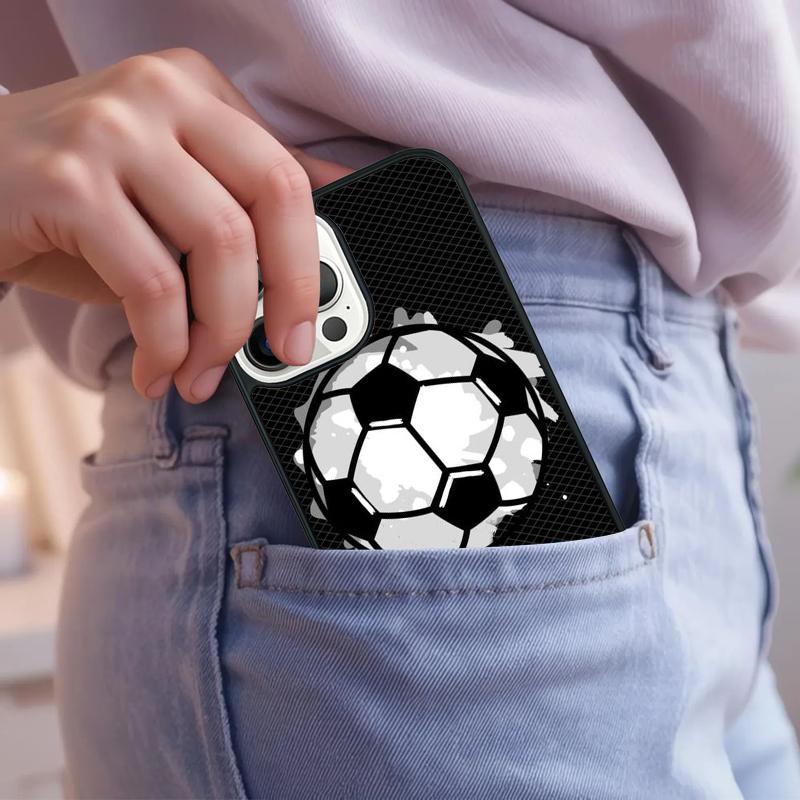 Football Soccer Ball Phone Case For iPhone 17 Air 15 16e 14 13 Pro Max Coque 12 11 Pro Max PLUS Cover