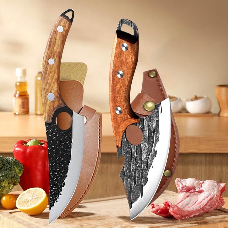 WXCOO Handmade Forged Kitchen Knife Fruit Slicing Utility Knife Specialized for Slaughtering Bone Removal Knife Kitchen Supplies