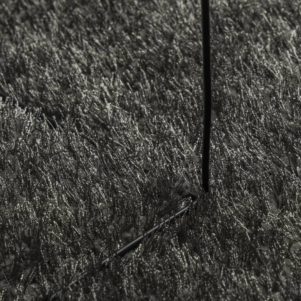 ISTAN High Pile Shiny Rug In Anthracite 120 X 170 Cm