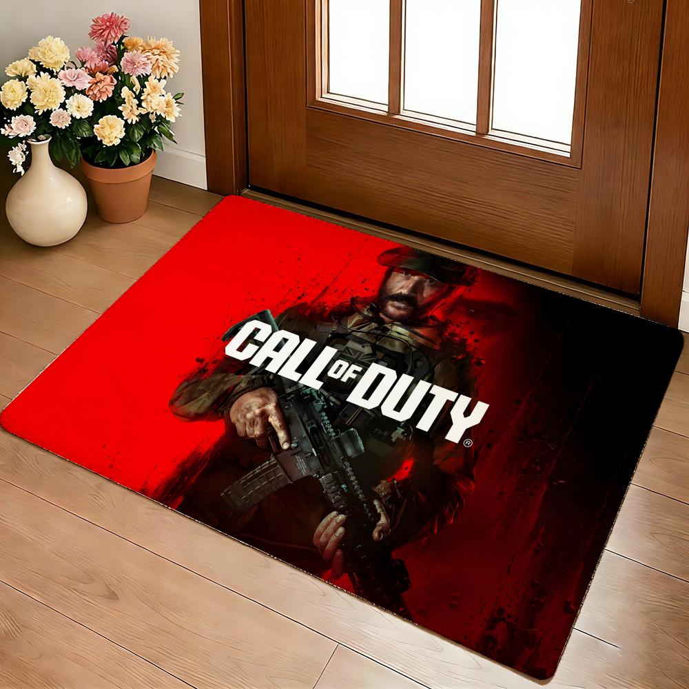 Anime C-Call Of D-Duty Floor Mat Cozy Flannel Soft Thick Non-Slip Mat For Living Room Bedroom Kitchen Decor Rugs
