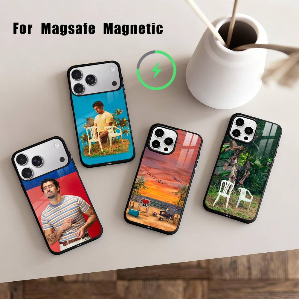 B-Bad B-Bunnys D-DTMF Phone Case For iPhone17,16,15,14,13,12,11 Plus,For Magnetic Wireless Charge Cover