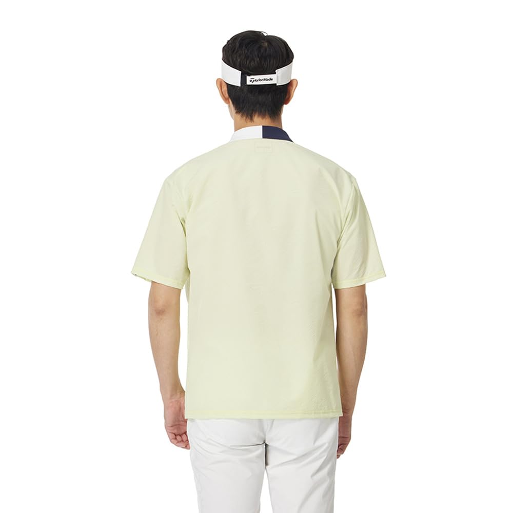 TaylorMade Cool Matcha Seersucker S/S Polo Shirt, Size M, Men's, 2025SS, UN633