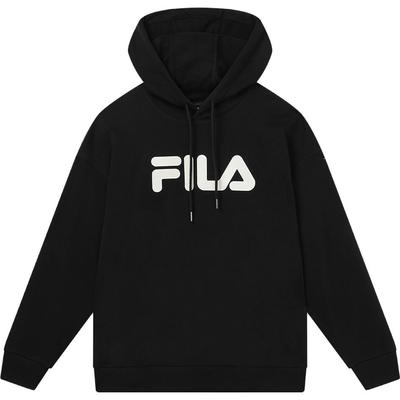Fila Hooded American Vintage Sweatshirt Loose Fashion Casual Sports Couple Top Men Tops Black F51U338298FBK