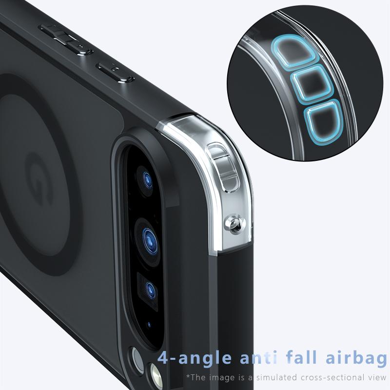 Für Google Pixel 9 Pro XL Hülle Kompatibel mit MagSafe TPU+PC Matte Handyhülle