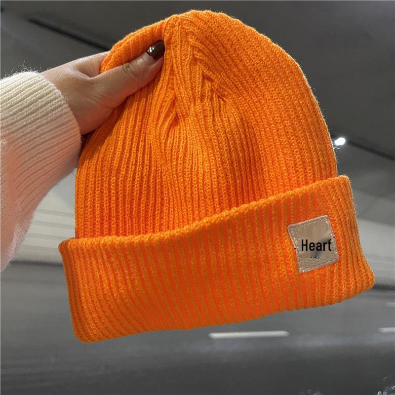 Autumn/Winter 2025 Smiley Face Woolen Knit Hat - Unisex, Warm, and Versatile Black with Ear Protection.