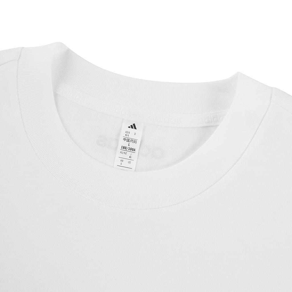 Adidas T Shirts Unisex White Crew Neck Moderate KE6195