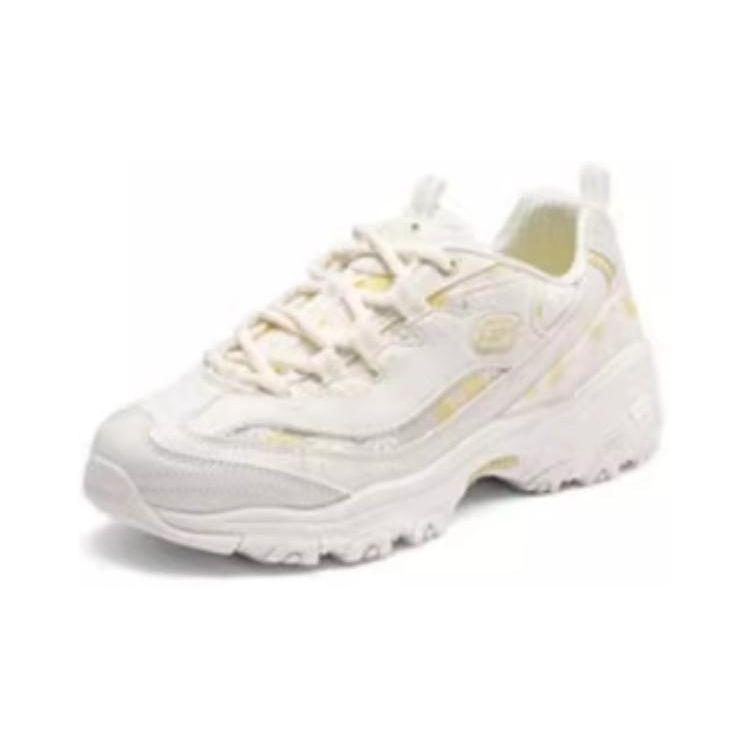 Skechers DLites 1.0 Květinový medvěd Silná podrážka Pohodlné Tlumení nárazů Zvýšená výška Nízké kotníkové Táta boty Dámské tenisky Daisy-Yellow 150234-NTYL