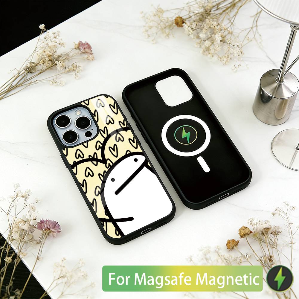 Cute Celular Flork Funny Phone Case For iPhone17,16,15,14,13,12,11 Plus,Pro Magnetic For Magsafe Wireless Charging
