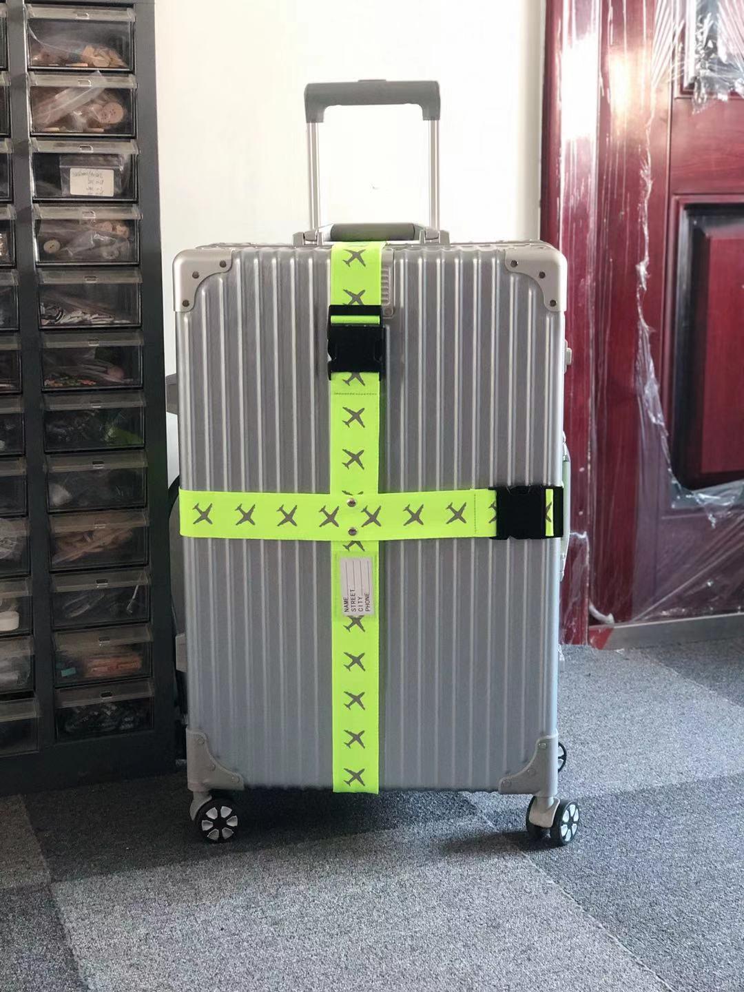 

Двойной набор багажных ремней: Светящийся в темноте, Съемные ремешки с кодовым замком