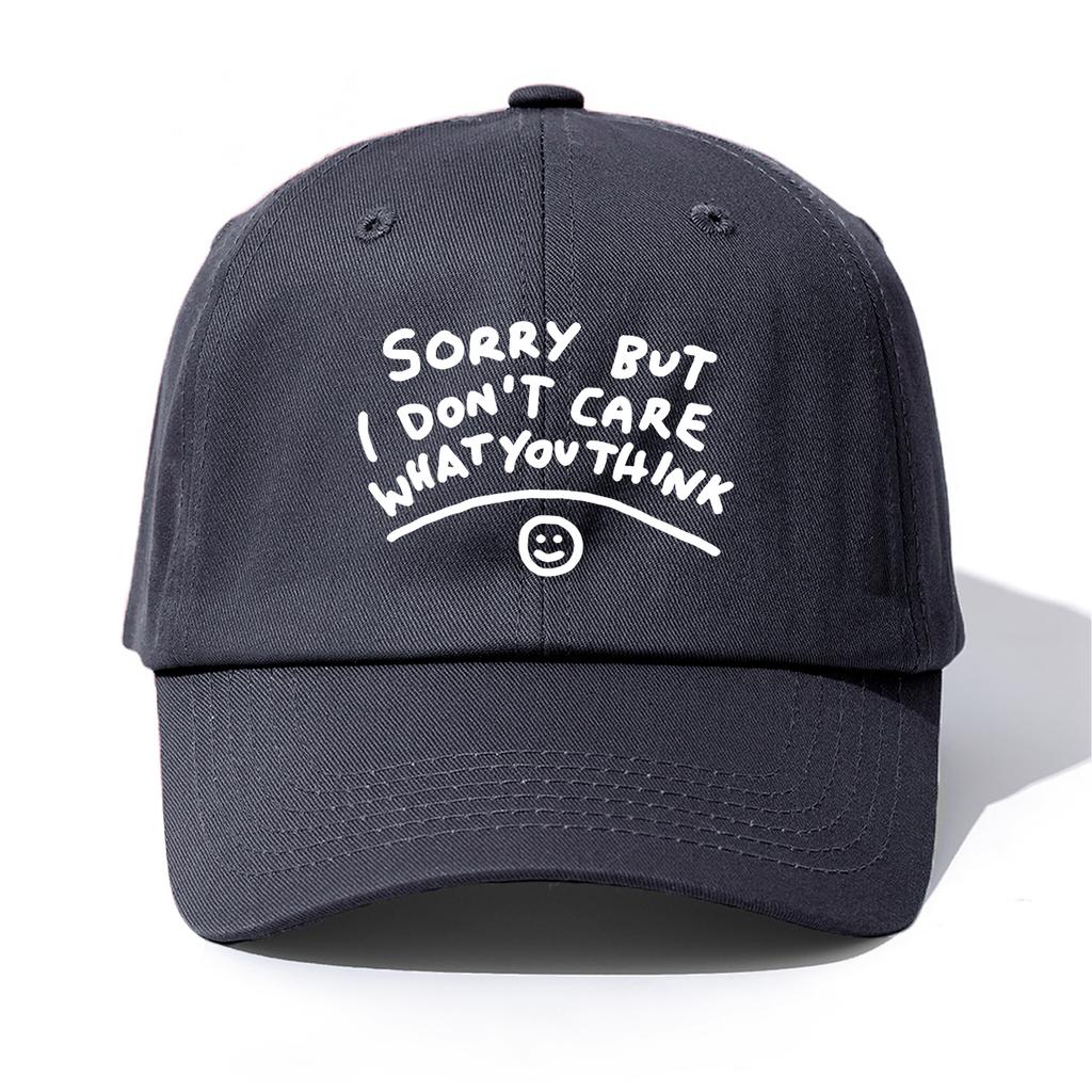 1pc Sorry Print Baseball Cap for Adults, Minimalist Retro Style Casual Soft Adjustable Dad Hat, Perfect As Gift