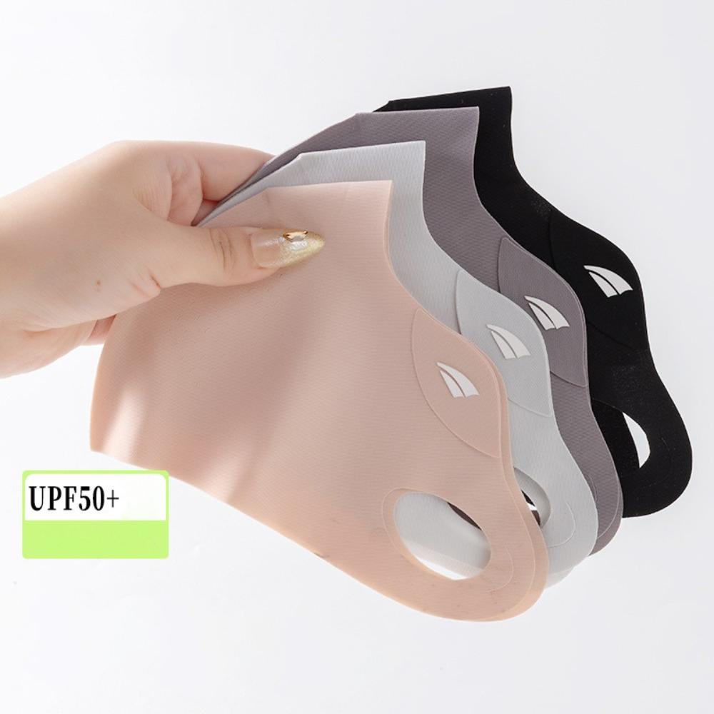 

Anti-UV Ice Silk Mask Breathable Riding Face Mask New Face Cover Scarf Four Seasons рожевий