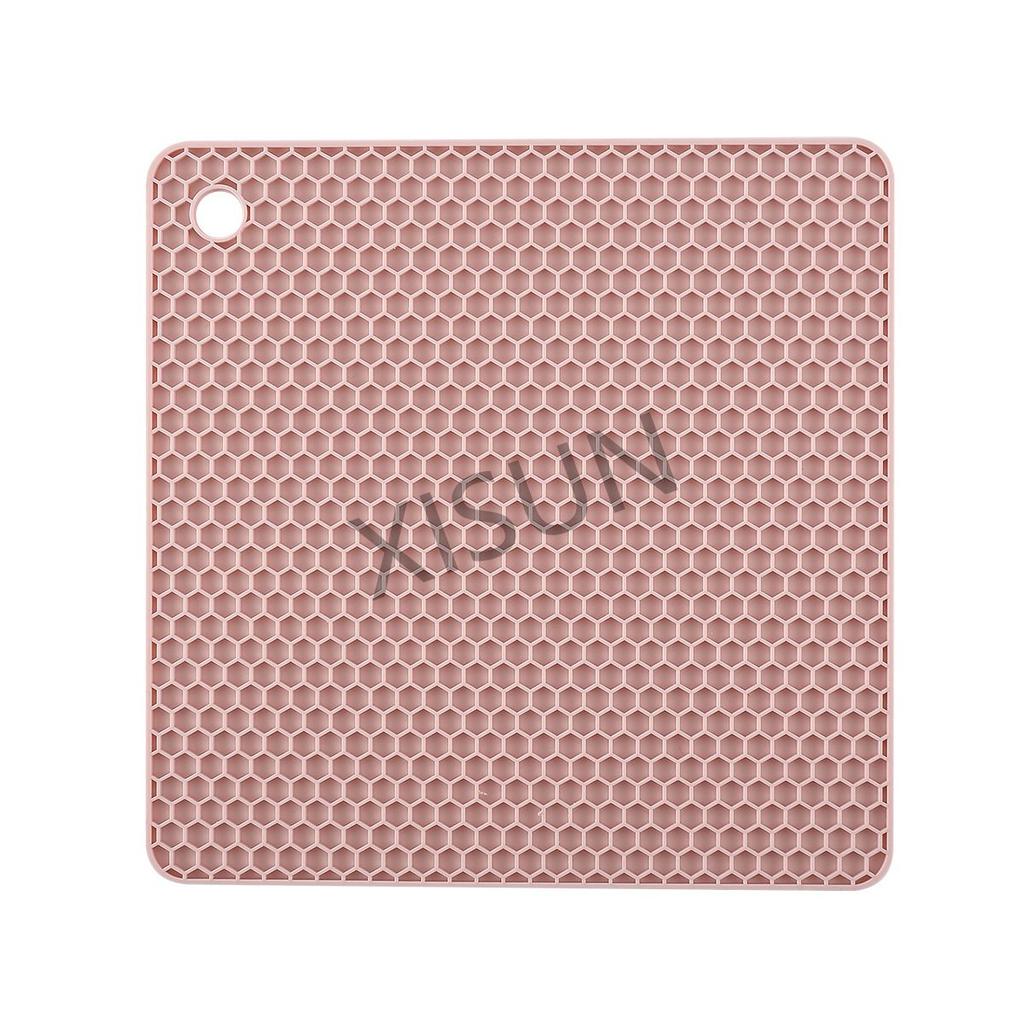 Square Honeycomb Silicone Heat Resistant Mats Non Slip Kitchen Pot Coasters For Pads