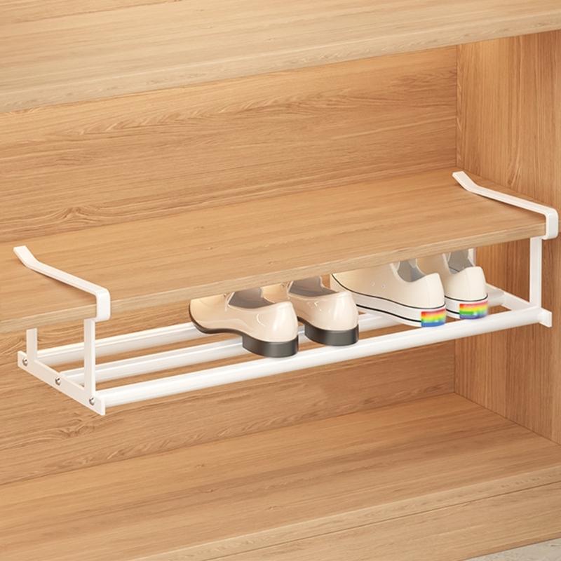 Unequipped Extendable Shelf 50 80cm Steel Storage Rack for Shoe Cabinet Closet top sale
