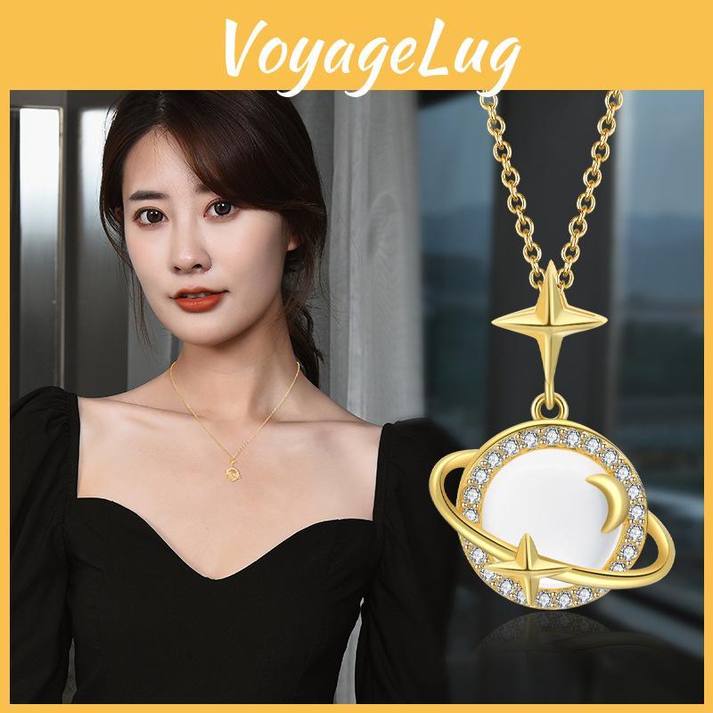 Stunning Minimalist Titanium Steel Cat Eye Stone Necklace For Women With Elegant Design