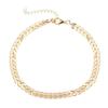 Dual-Use Women's Bracelet and Anklet Fishbone Chain with Airplane Charm - European and American Style