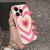 Pink Love Ring iPhone17promax Mobile Phone Case for Apple 16promax Pleats 14 Matte 15