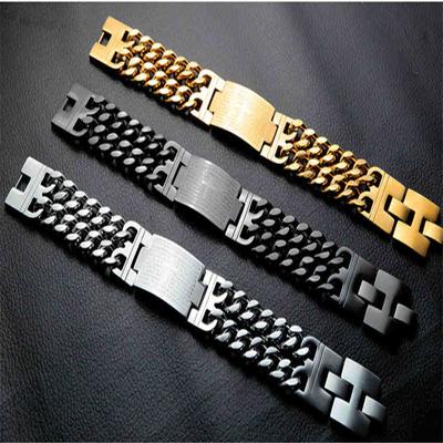 Vintage Bible Cross Titanium Steel Bracelet Glossy Bracelet Trend Personality Males Bracelet