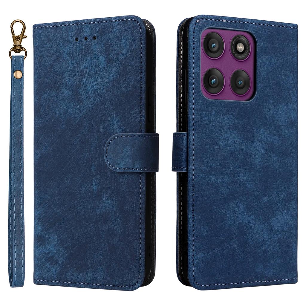 For Motorola Edge 60 Pro 5G Case Wallet RFID Blocking PU Leather Phone Cover Stand with Strap