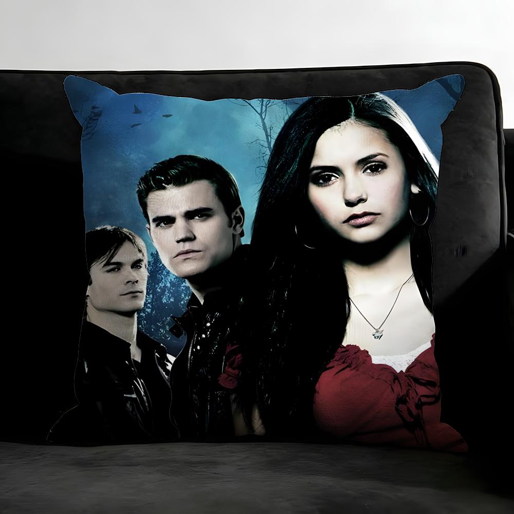 The V-Vampire D-Diaries Tv Series Cushion Cover Pillowcase Ultra Soft Skin Friendly Fabric Cloud Like Comfort & Concealed Zipper