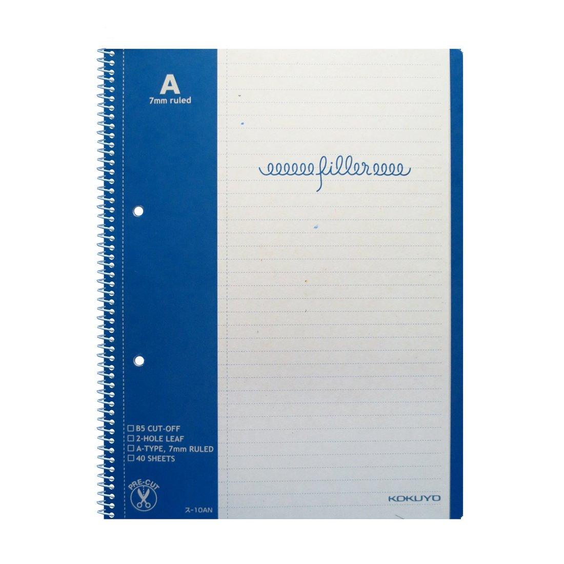 

Блок для тетради Kokuyo с полем, размер 6, 40 листов, в клетку, 2 отверстия, (Полу-B5), Листы, Su-10AN