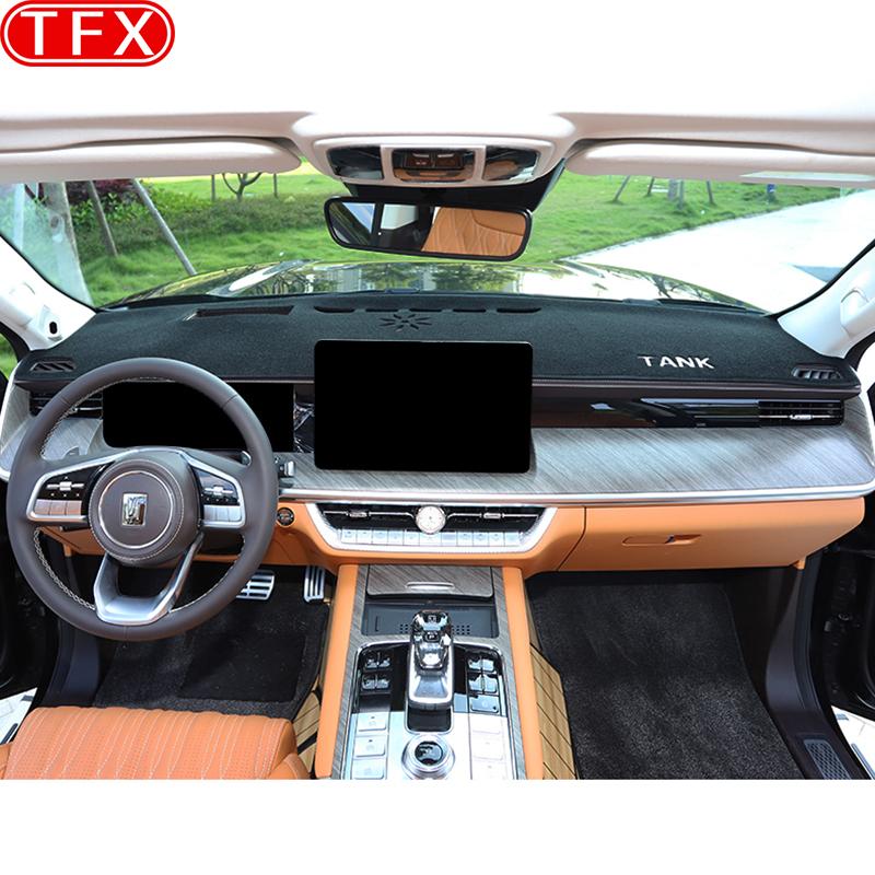For GWM Tank 500 Great Wall 2022-2024 Car Dash Mat Dashmat Dashboard Cover Sun Shade Dash Board Cover Carpet Auto Accessories