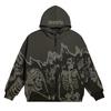 Men's Hoodie Loose Large Casual Gothic Sweatshirt Popular Street Clothes Hip Hop Style Retro Skeleton