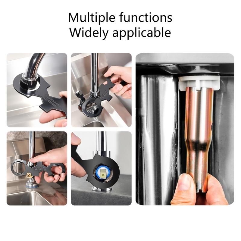 Faucet Valves Cores Replacement Wrench Multi Size Hand Tool for Kitchen and Bathroom Faucet Bubbler Wrench Repair Tool