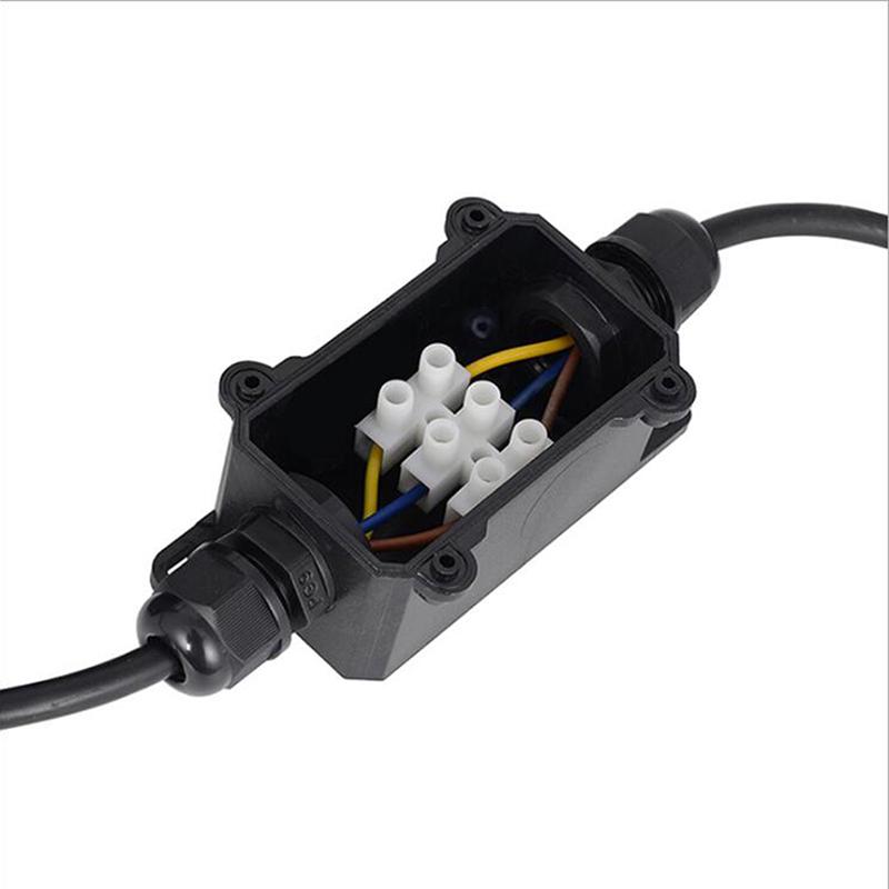 2Way Waterproof Ip68 Electrical Cable Wire Connector Junction Box For Outdoor