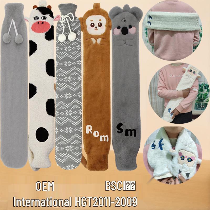 Explosion-Proof Hot Water Bottle: Rubber Design for Stomach and Feet, Long-Lasting Warmth