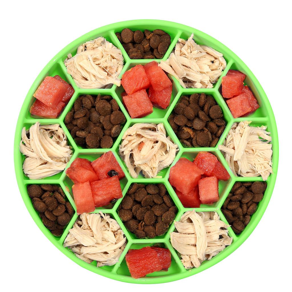 Pet Dog Slow Feeder Puppy Silicone Suction Cup Honeycomb Slow Food Bowl Slow Down Eating Feeder Food Training Bowl