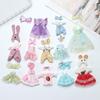 DIY Sewing Fabric Summer 16~17cm Dolls Dress Toys Lace Skirt Toys Clothes