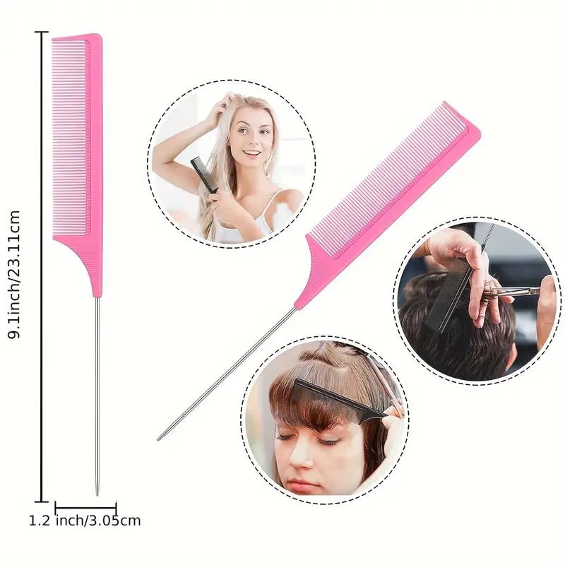 5 teile/satz Entwirren Haarbürste Lockiges Haar Gebogene Rattenschwanz Kamm Set Rand Haarbürste Lockiges Haarbürste Salon Haar werkzeuge