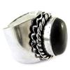 Les Trésors De Lily [N8124] - Black Silver 'Navajos' Designer Ring