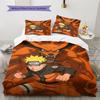Naruto Anime Wzór Naruto Uzumaki Pościel Dekoracja Domu Prezent Urodzinowy (1 * poszwa na kołdrę + 2 * poszewki na poduszki, bez rdzenia)