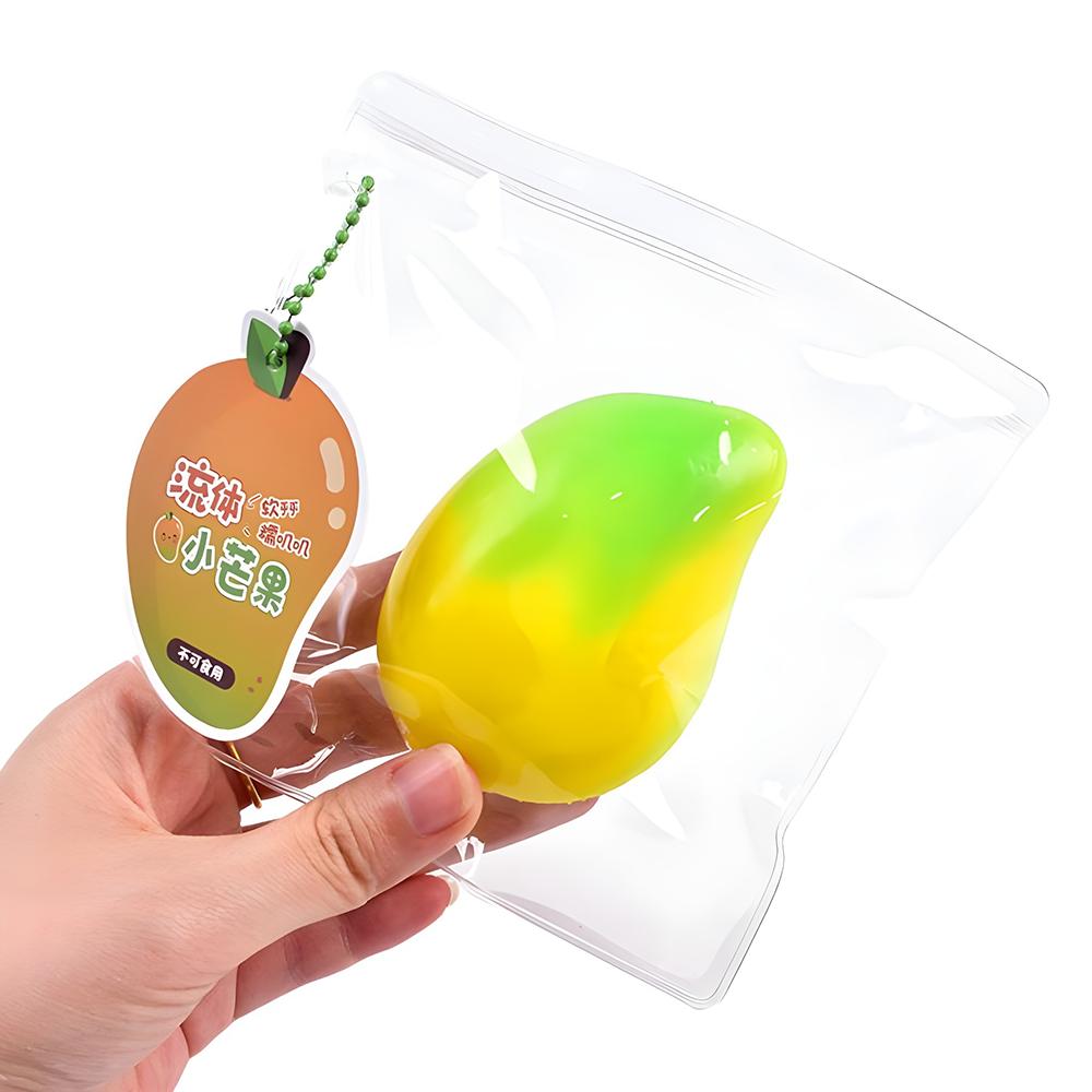 1pc Decompression Fluid Mango Soft Pinch to Relieve Office Stress and Tension Decompression Slow Rebound Simulation Fruit Toy.