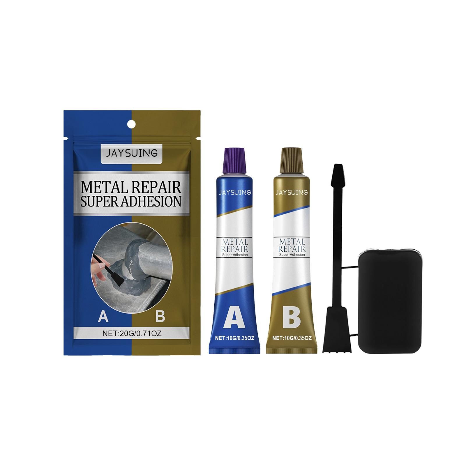 Jaysuing Powerful Metal Casting Adhesive 20g Boxed Cast Iron Sealing Adhesive, AB Adhesive, Repair Agent, Leak Repair, Metal Bonding