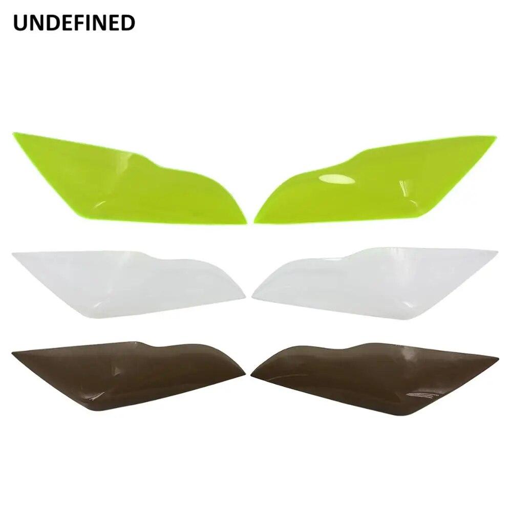 For Kawasaki ZX-10R ZX10R 2011-2015 Motocross Motorcycle Headlight Cover Protector Transparent Screen Lens Covers Smoke 2PCS