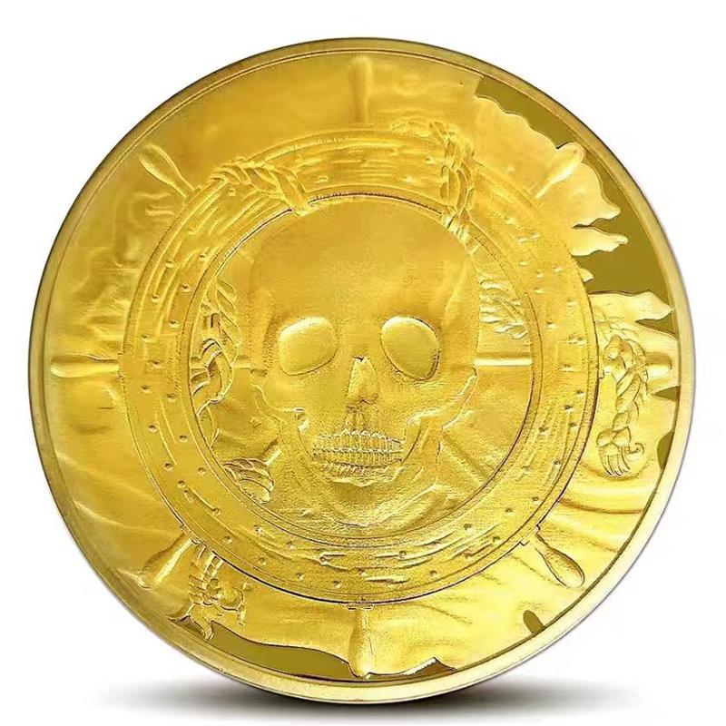 

Skull Pirate Challenge Coin Treasure Hunt Game Prop Birthday Party Favors Adults Teens Collection Gifts Antique Imitation